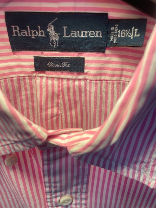 Ralph Lauren Camicia A Righe Tg L Eyas Vintage