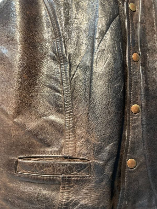 Real leather gilet sartoriale tgL - immagine 2