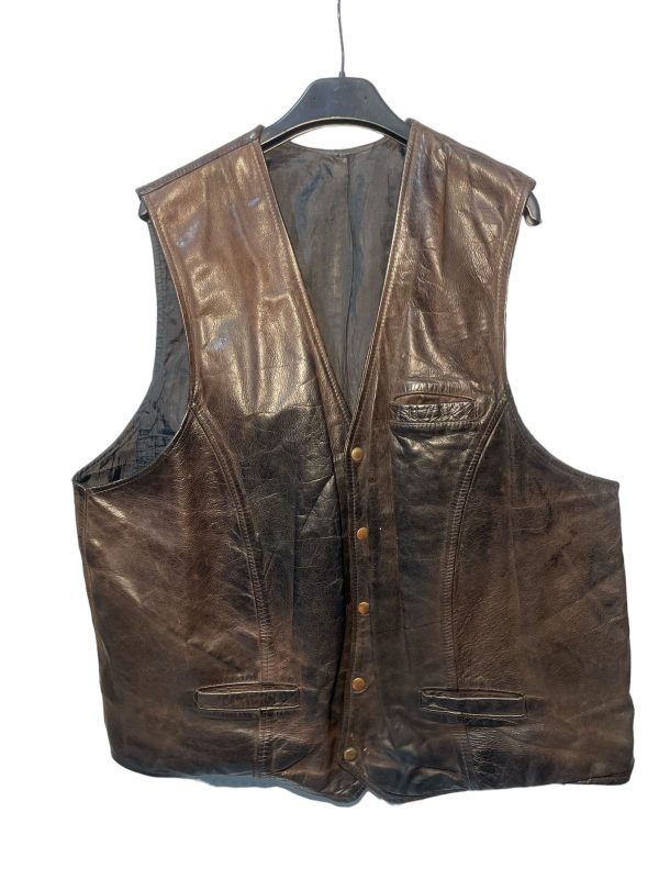 Real leather gilet sartoriale tgL