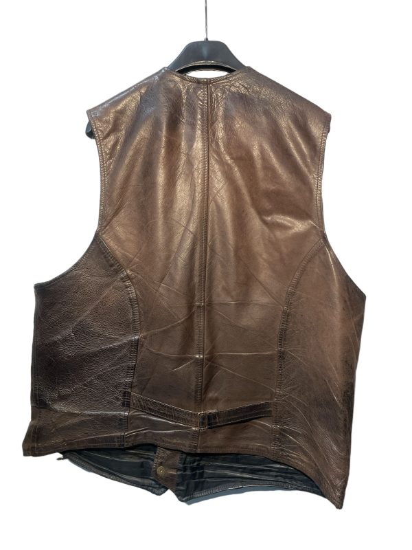 Real leather gilet sartoriale tgL - immagine 3