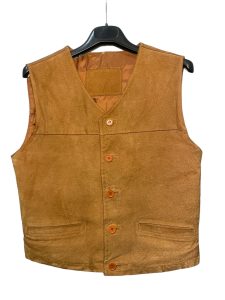 Real leather gilet scamosciato tgM