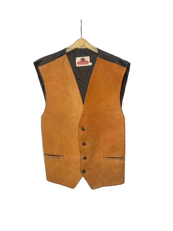 Colombus real leather gilet