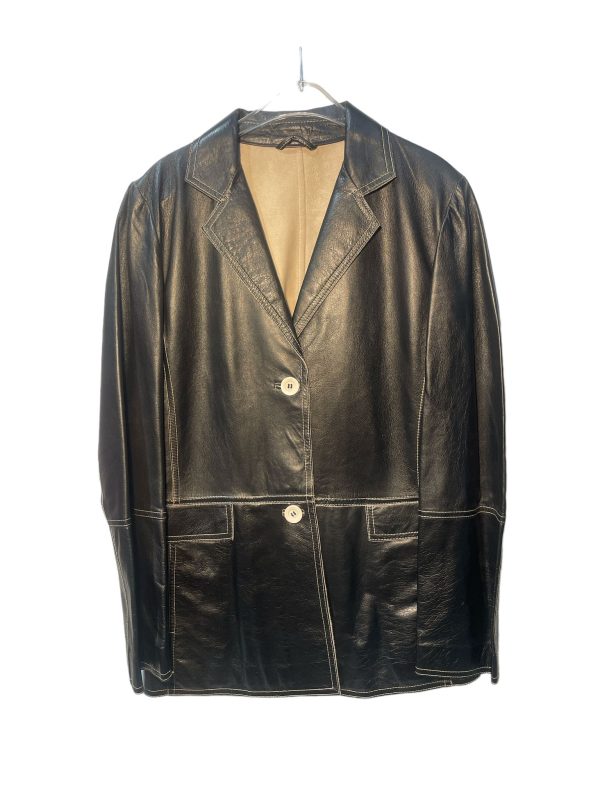 Marella real leather blazer tg42