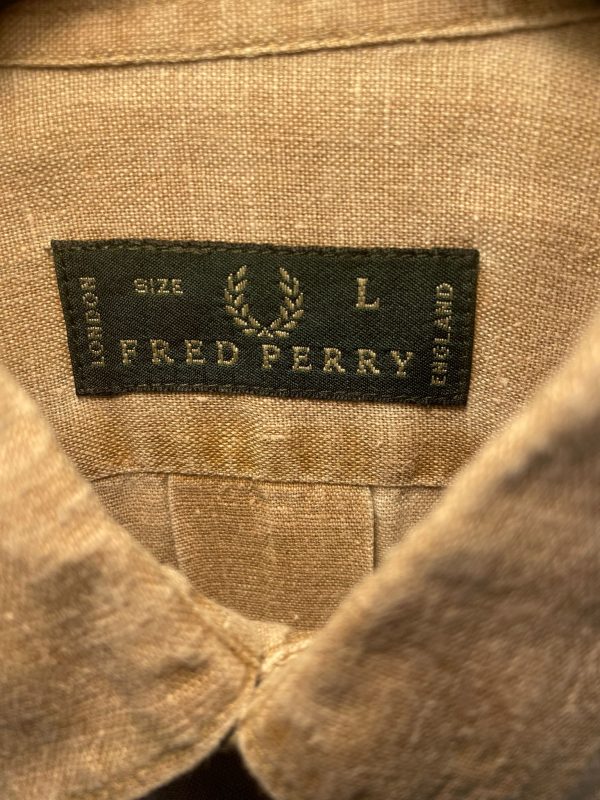 Fred Perry camicia lino vintage tg L - immagine 2