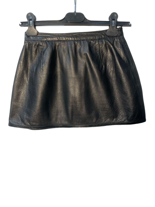 Real leather 90's skirt tg 42