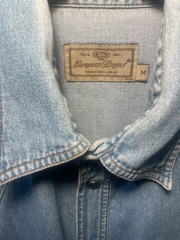 European Project denim blu shirt tg M - immagine 2