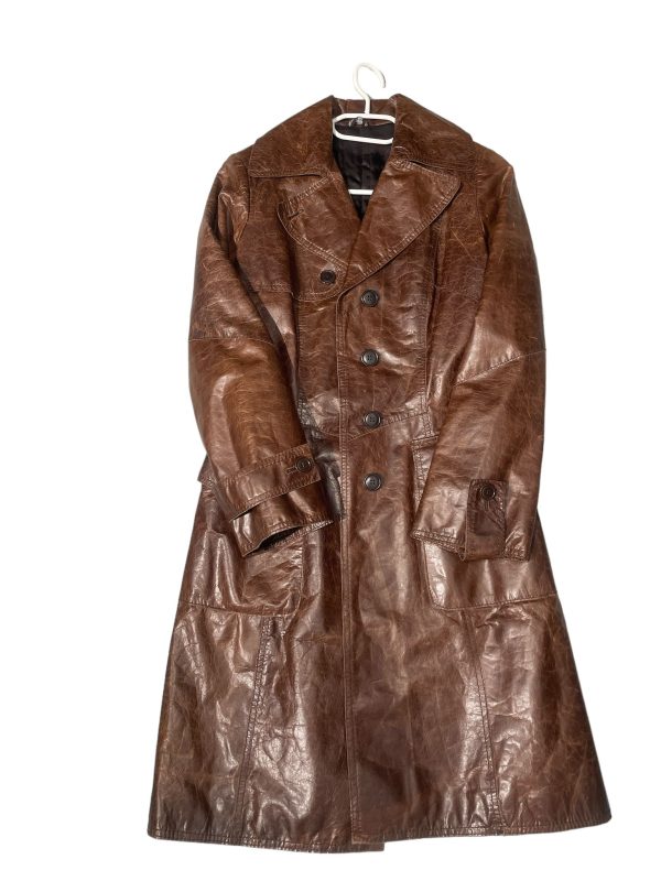 Real leather trench sartoriale tg S - immagine 3