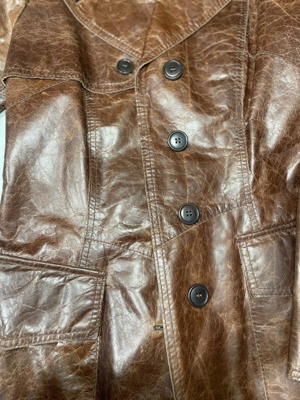 Real leather trench sartoriale tg S - immagine 4