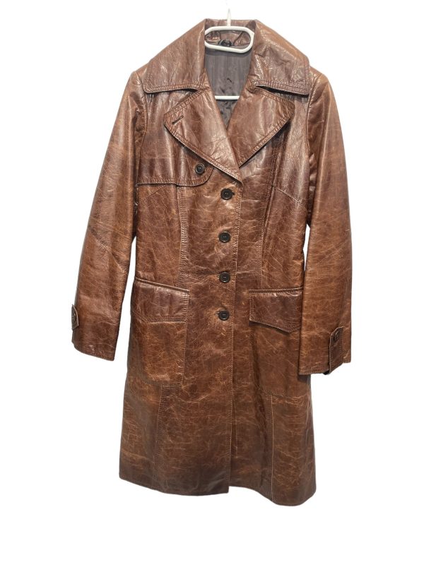 Real leather trench sartoriale tg S